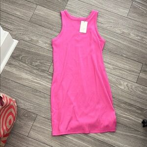 A New Day Pink Halter Sheath Mini Dress